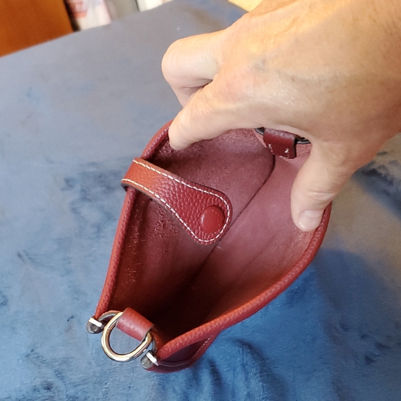 Red Leather Women's Crossbody Bag - Picture 4 of 5